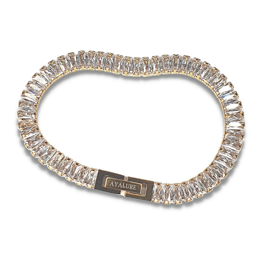 Shiny Tennis Bracelet with Gold