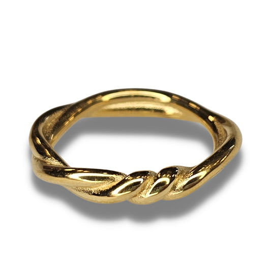 Twisten 18k gold plated ring